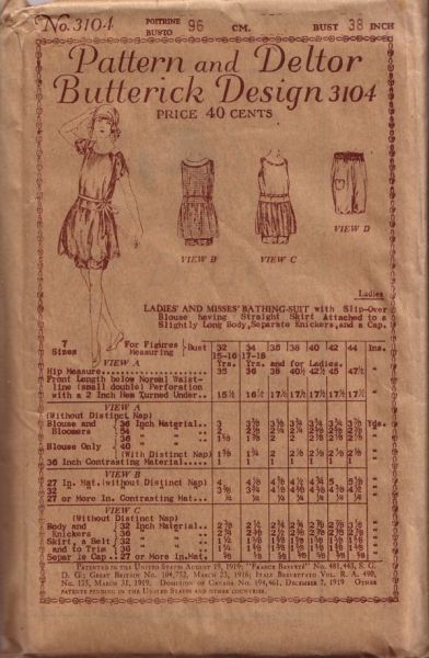 Vintage Swimsuit, Beach Wear & Lingerie Sewing Patterns